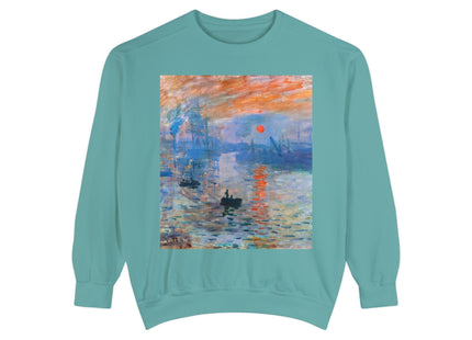 Sunrise by Claude Monet Unisex Garment-Dyed Sweatshirt
