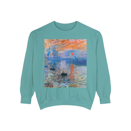 Sunrise by Claude Monet Unisex Garment-Dyed Sweatshirt