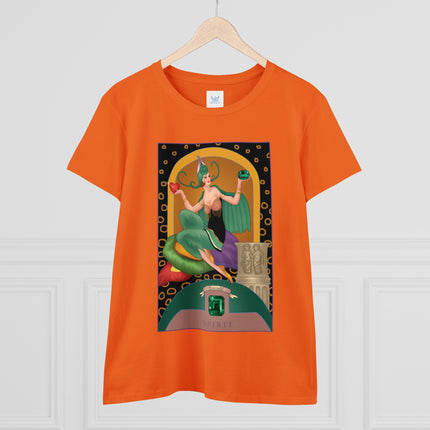 May & Emerald (from the Gem Series) by Sofia Chiostri Women's Midweight Cotton Tee