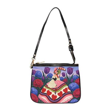 ❤️☂️ The Heart Parasol Promenade Small Shoulder Bag – Art Deco Floral Romance
