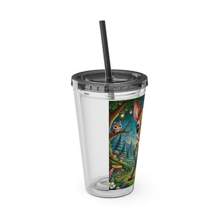 Fawn Defender Sunsplash Tumbler with Straw, 16oz