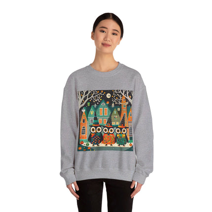 Night of the Trick-or-Treating Owlets Unisex Heavy Blend™ Crewneck Sweatshirt