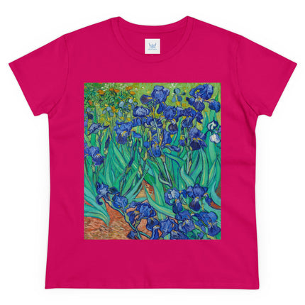 Irises by Van Gogh Women's Midweight Cotton Tee