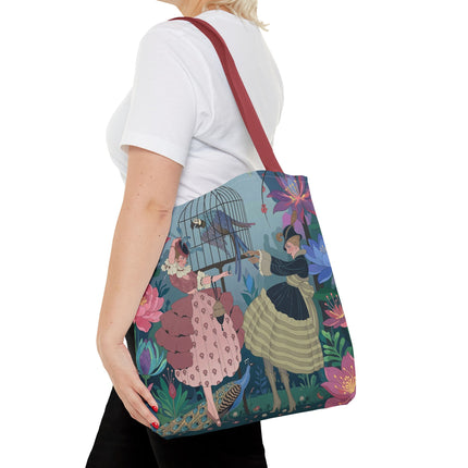 🦜🌸 The Ladies Of The Enchanted Aviary Tote Bag – Art Deco Floral Fantasy