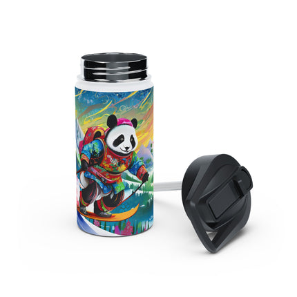 Cyberpunk Panda Stainless Steel Water Bottle