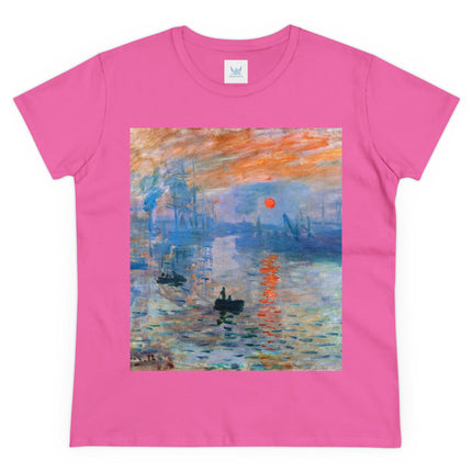 Sunrise by Claude Monet Women's Midweight Cotton Tee