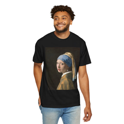 Girl with a Pearl Earring by Johannes Vermeer Unisex Garment-Dyed T-shirt