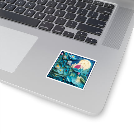 Ethereal Moonlit Lake Kiss-Cut Stickers (4 Sizes)