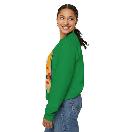 Black Cat in Kimono Unisex Heavy Blend™ Crewneck Sweatshirt