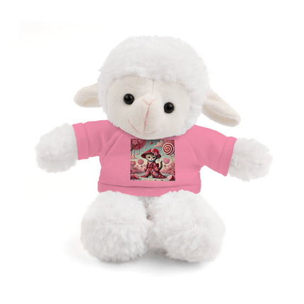 Whimsical Geisha Kitten in a Valentine Garden Stuffed Animals with Tee