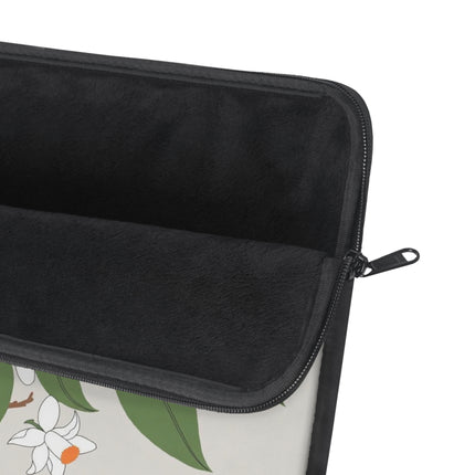 Blue Tit & Butterfly Laptop Sleeve – Elegant Charm & Springtime Grace