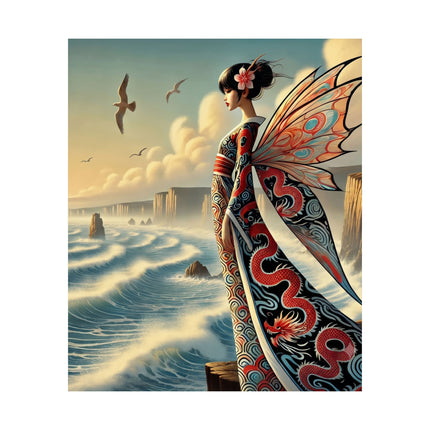 🌊🧚 Coastal Fairy Matte Vertical Poster – Serene Grace & Oceanic Magic