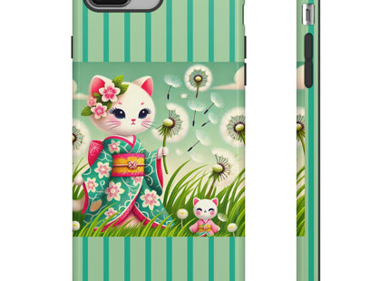 Geisha Kitten and the Dandelion Phone Cases