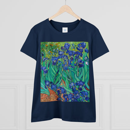 Irises by Van Gogh Women's Midweight Cotton Tee