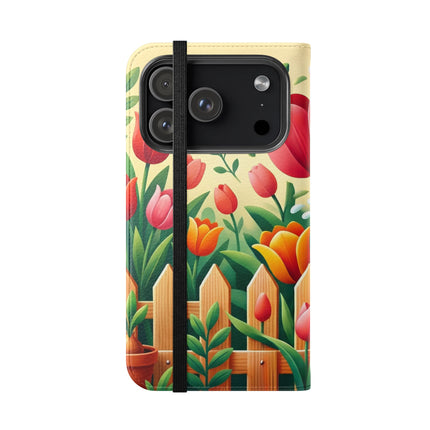 🌷🐦 The Little Garden Tender Flip Case – Sunshine, Care & Storybook Charm