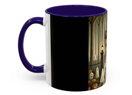 Ghostly Welcome – A Halloween Night Colorful Mugs (11oz, 15oz)