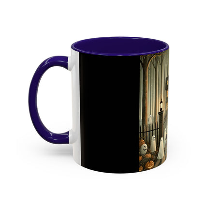 Ghostly Welcome – A Halloween Night Colorful Mugs (11oz, 15oz)
