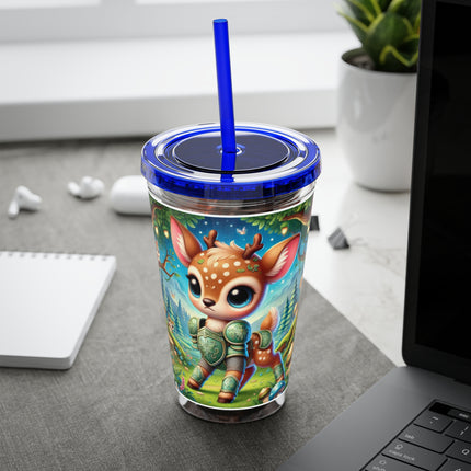 Fawn Defender Sunsplash Tumbler with Straw, 16oz