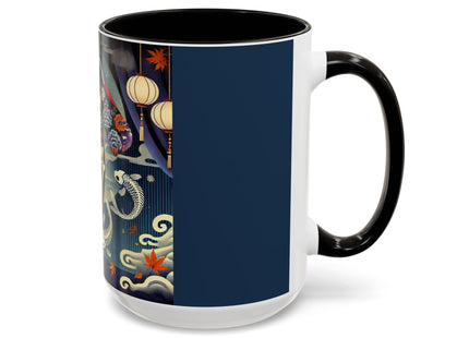 Skeleton Kabuki Performer Colorful Mugs (11oz, 15oz)