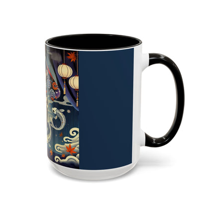 Skeleton Kabuki Performer Colorful Mugs (11oz, 15oz)