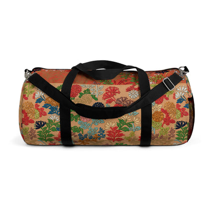 Japanese Fan Flower Pattern I by G.A. Audsley Duffle Bag