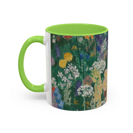 Flowers on the Mountain by August Babberger Colorful Mugs (11oz, 15oz)