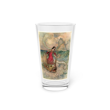 Rita Rides on the Dolphin by Warwick Goble Glass, 16oz