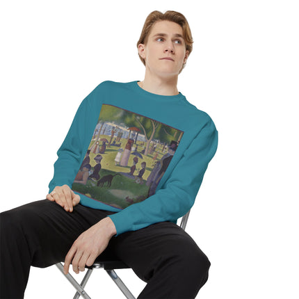 A Sunday on La Grande Jatte by Georges Seurat Unisex Garment-Dyed Sweatshirt
