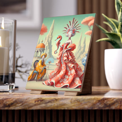 The Seahorse Court Ceramic Tile