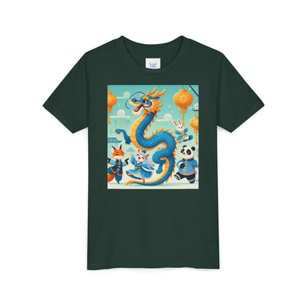 Blue & Gold Dragon Festival Parade Youth Short Sleeve Tee