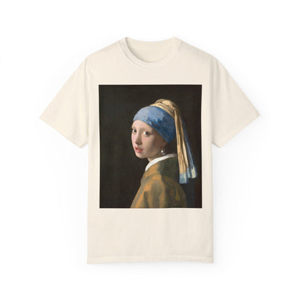 Girl with a Pearl Earring by Johannes Vermeer Unisex Garment-Dyed T-shirt