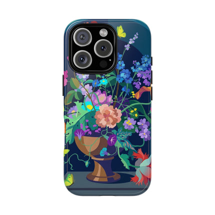 Midnight Floral Reverie Phone Case – Vibrant Bloom & Enchanted Beauty