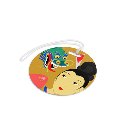 Dragon Fan Luggage Tag – Bold Fantasy & Elegant Strength