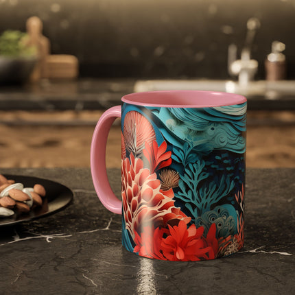 Enchanting Underwater Scene Colorful Mugs (11oz, 15oz)