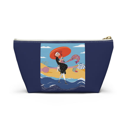 Beachside Promenade Cosmetic Bag – Glamorous Summer Stroll & Retro Chic