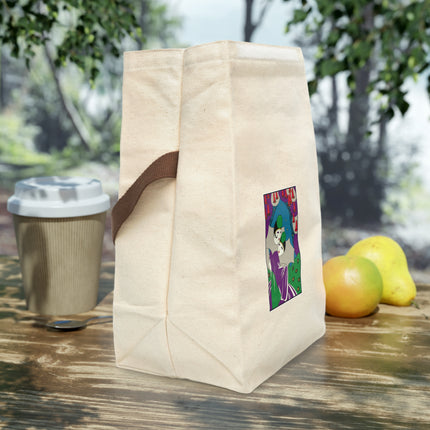Two Pierrots Canvas Lunch Bag With Strap