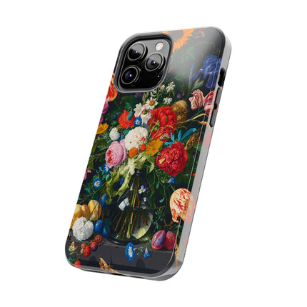 🌺🌙 The Midnight Garden Abundance Phone Case – Art Deco Floral Still Life
