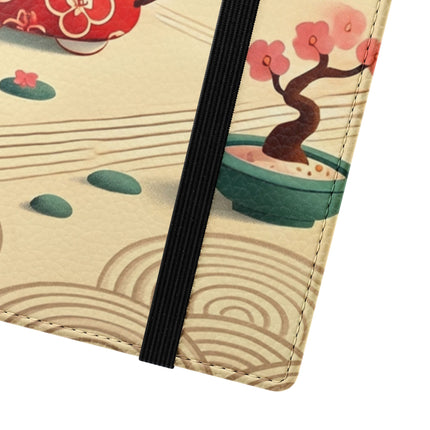 🏹🌸 Archer Kitten in the Zen Garden Flip Case – Focus, Whimsy & Zen Balance