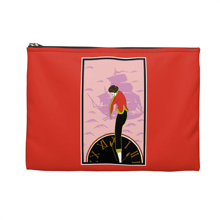 Woman Waiting for Her Beloved at 1:59 Accessory Pouch – Kobayashi Kaichi Taishō Romantic Design