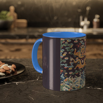 Rank Badge with Dragon with Deer Hooves Colorful Mugs, 11oz