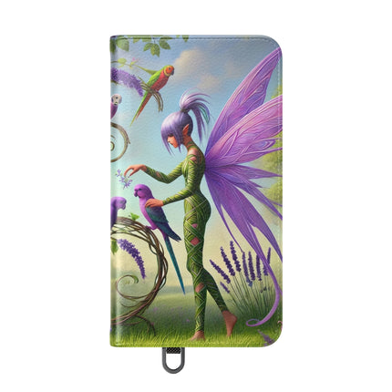 🧚🦜 Lavender-Winged Fairy Flip Case – Dreamy Elegance & Spring Whimsy