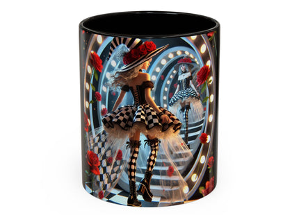 Halloween Witch Through the Mirror Colorful Mugs (11oz, 15oz)
