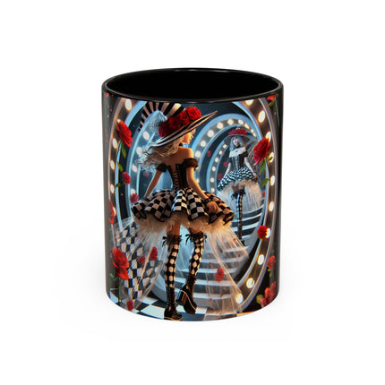 Halloween Witch Through the Mirror Colorful Mugs (11oz, 15oz)