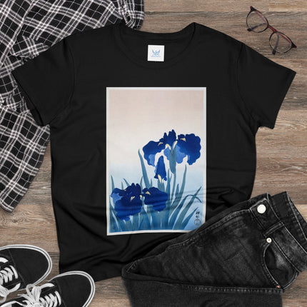 Irises by Ohara Koson Women's Midweight Cotton Tee
