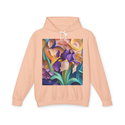 The Elegant Iris Flower Hoodie