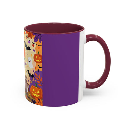 🎃🐈‍⬛ The Pumpkin Child’s Halloween Parade Colorful Mug – Whimsical Storybook Charm