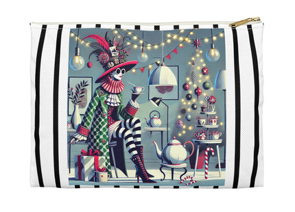 Whimsical Christmas Tea Party Accessory Pouch