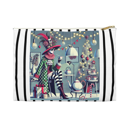 Whimsical Christmas Tea Party Accessory Pouch