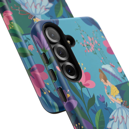 🌸☂️ A Stroll Through The Enchanted Forest Phone Case – Art Deco Floral Fantasy