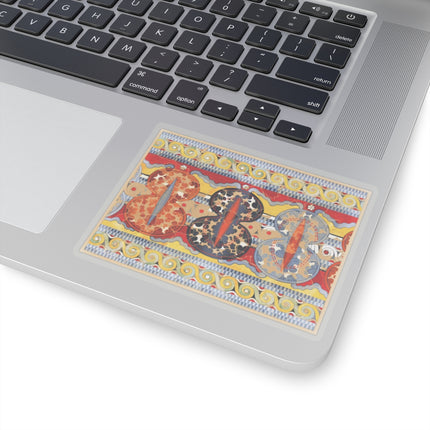 Reproduction of the Shield Frieze by Emile Gilliéron Kiss-Cut Stickers (4 Sizes)